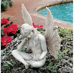 Fanny the fairy statue home garden pondering sculpture