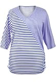 Avenue Plus Size Asymmetrical Stripe Tunic Top