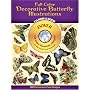 Full-Color Decorative Butterfly Illustrations CD-ROM and Book (Dover Full-Color Electronic Design)