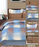 8 PC. QUEEN Bed In A Bag, Plaid COMFORTER Set