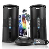 Premium Wireless 900Mhz Hybrid Speakers Bundle for the Apple iPhone and iPod with Accessory Power Screen Protector and SD Card Reader - Powerful Speakers and Crystal Clear Signal Transmission