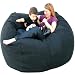 5-feet Black Cozy Sac Bean Bag Chair Love Seat