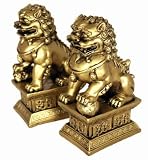 Hong Tze Collection-Brass Color Beijing Foo Dogs LG