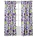 Bacati - Botanical Sanctuary Multicolor Purple Floral Curtain Panel