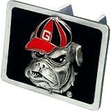 Georgia Bulldogs NCAA Dawg Pewter Trailer Hitch Cover