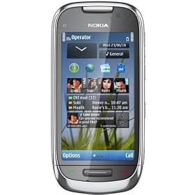 Nokia C7 Sim Free Mobile Phone - Silver/ Frosty Metal