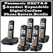 Panasonic KX-TG6413T DECT 6.0 5-handset Expandable Digital Cordless Phone System Kit