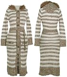 ASHLEY Duster Cardigan W/ Faux Fur