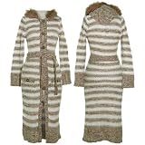 ASHLEY Duster Cardigan W  Faux Fur at ASHLEY