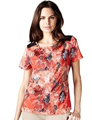Per Una Faux Snakeskin Print T-Shirt
