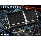 DIABLO パンチング ライン 長財布 【ブラック×メタリックシルバー】 KA-801