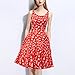 HongyuTing 50s Vintage Floral Print Summer Casual Cocktail Party Dress