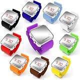 Montre Miroir à Led - Bracelet Silicone Watch - 9 Coloris au Choix