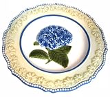 Manual Woodworkers and Weavers Annabelle's Blossoms Hydrangea Porcelain Luncheon Plates - Set of 4