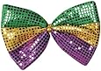 Beistle 60733 Jumbo Mardi Gras Glitz 'N Gleam Bow Tie, 81/2-Inch by 11-1/2-Inch