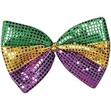 Beistle 60733 Jumbo Mardi Gras Glitz 'N Gleam Bow Tie, 81/2-Inch by 11-1/2-Inch