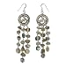 : STERLING SILVER BLACK MOTHER OF PEARL LABRADORITE WAVE EARRINGS BY SAJEN