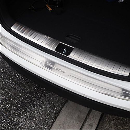 Yida Stainless Steel Rear Inside + Outside Bumper Protector Sill Plate Trim for 2pcs for Hyundai Tucson 2016