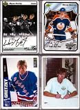 Wayne Gretzky Autographed/Hand Signed Limited Edition UD 4 Card Porcelain Set UDA