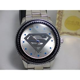 2009 Superman The Man of Steel Watch WB DC Style Silver