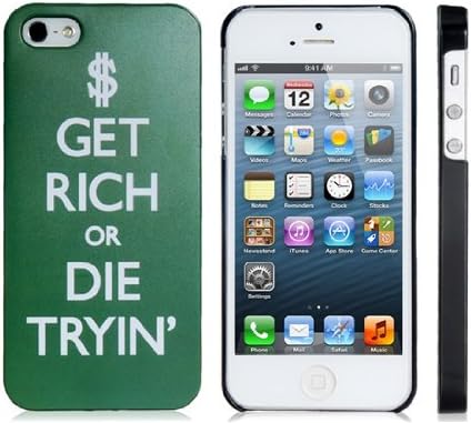 Delivery Time 20-30 Days US Dollar &amp; Letter Print Matte Plastic Case for iPhone 5 (Green)