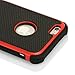 iPhone 6 Case, oneCase™ iPhone 6 4.7 Case Dual Layer Rugged Heavy Duty Impact Matte Armor Defender Hard Hybrid Shock Absorbing Case Cover for Apple iPhone 6 4.7 Inch With Screen Protector & Stylus (2in1-Red/Black)