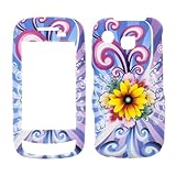 Premium - Samsung A877/ Impression- Yellow Flower on Blue & Purple Rubberiz ....