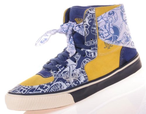 CHRISTIAN AUDIGIER Ed Hardy The Vato Mens Shoes Blue/Yellow/White Leather