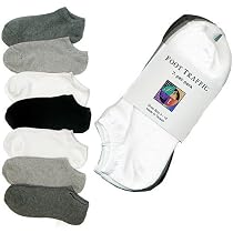 Foot Traffic 7 Pack black/grey/white size 4-10