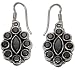 Gift Ideas for Teen Girls Silver Onyx Gemstone Earrings 1.5 inches (erg112)