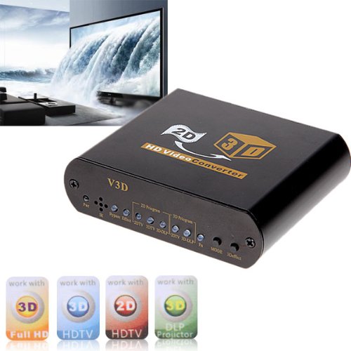 Koolertron 2d to 3d Conversion Signal Video Converter Box for Tv Blue Ray DVD Ps3 Xbox360