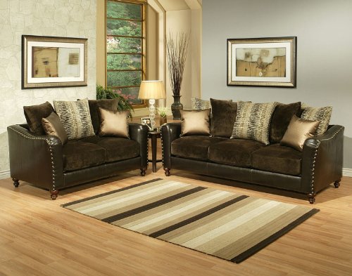 2pc Traditional Classic Fabric Sofa Set, CO-REM-S2