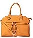 Diophy PU Leather Large Front Zipper Pocket Womens Tote Purse Handbag Accented with Removable Strap ZD-2499 LZ-2992 MY-3344 B105-1 GS-2996 GS-2997 ZD-2498