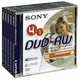 Sony - DVD-RW (rewritable) fr DVD-Camcorder, 30 Minuten 4+1 Aktionspack