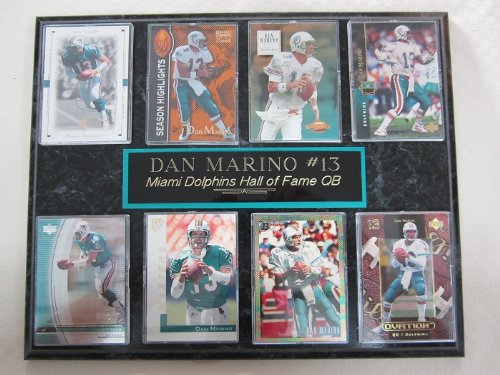 Miami Dolphins Dan Marino 8 Card Plaque