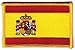 SPAIN FLAG, Spanish National Flag w/Gold Border/Iron On Patch Applique/Espana