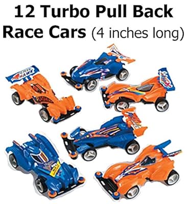 Turbo Pull Back Racing Cars & Sticker Sets - Party Favor Prize Pack