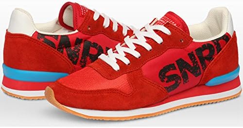 New Snrd Simple Lace up Mesh Athletic Fashion Womens Shoes Red (8)