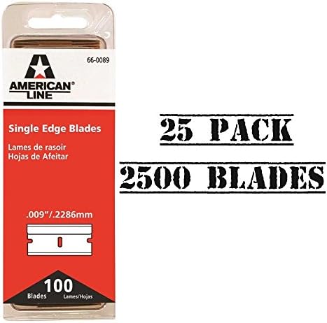 American Safety Razor 66-0089 American Line Single Edge Razor Blades, 100 per Box (25 Boxes)