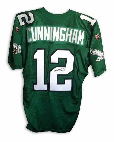 Randall Cunningham Philadelphia Eagles Autographed/Hand Signed Green Wilson Authentic Jersey