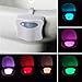 HeyMate Motion Activated Toilet Night light 8 Changing Color LED Toilet Bowl Light