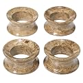 Marble Napkin Ring Set of 4 - Mocha