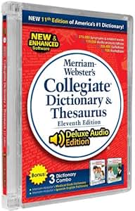 dictionary webster merriam collegiate thesaurus edition pack dictionaries publishing amazon 11th software