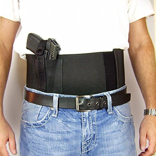 Peace Keeper Concealed Adjustable Handgun Belly Band w/ Magazine Pocket - Large