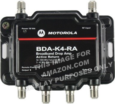 Motorola Signal Booster 4-Port Cable Modem TV HDTV Amplifier with