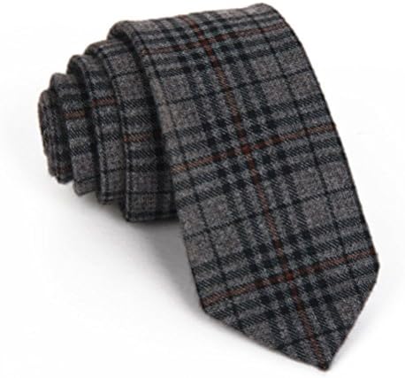 Joy To Life Classic Fashion Hand-woven Cashmere Wool Tie Plaid 2.4 Inches（polychrome） (gray-3)