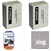 2 Pack Of NB-10L Batteries for Canon PowerShot SX40 HS SX50 HS G1 X G15 Digital Camera Battery + LCD Screen Protectors + Cleaning Cloth