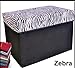 HOMIEBUDS TOMENGBEIAABBCC YIROCK Collapsible Storage Ottoman, Rectangle Shape (Zebra Pattern)