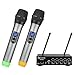 Fifine UHF Dual Channel Wireless Handheld Microphone, Easy-to-use Karaoke Wireless Microphone System. (K036)