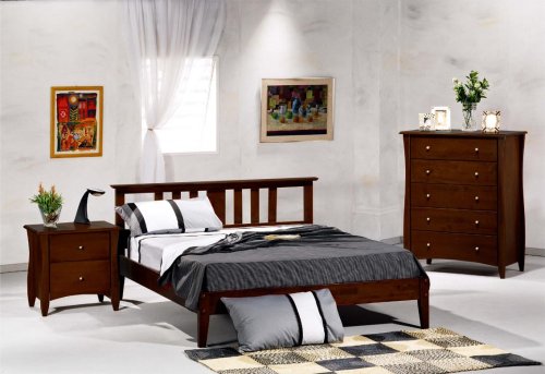 Cheap Thyme Eastern King Bedroom Set w/ Dark Chocolate Finish